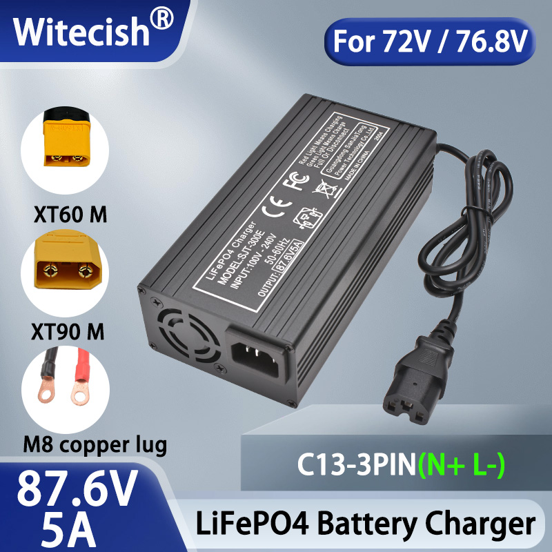 87.6V 10A 5A LiFePO4 Battery S - 84V 20A Smart Charger recension och pris
