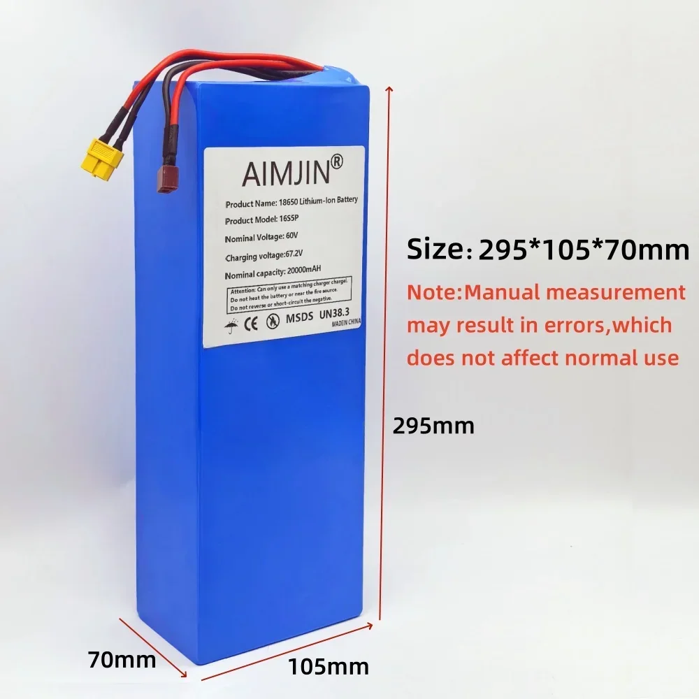 20000mAh 16S5P 60V Li-ion Batt - 72V 40Ah Lifepo4 Battery Pack recension och pris